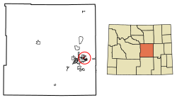 Natrona County Wyoming Incorporated and Unincorporated areas Evansville Highlighted 5625765